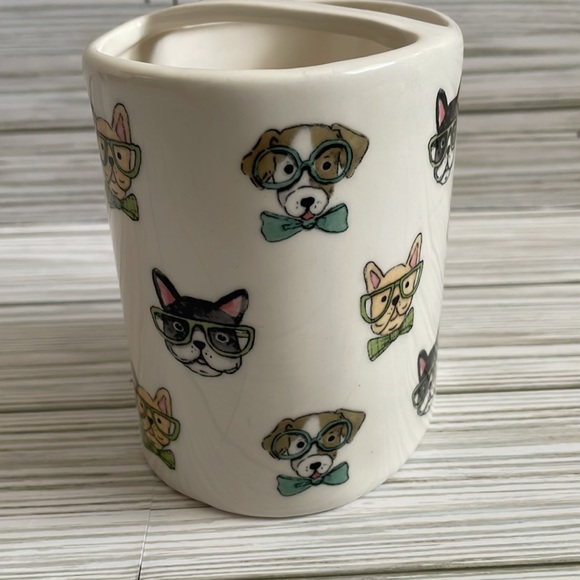 🆕 Rae Dunn | Dogs in Glasses Themed Storage Container - Picture 5 of 9